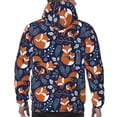 thumbnail image 7 of Wukai Cute Foxes Print Men Hoodies Fleece Sweatshirts Long Sleeve Sweaters Pullover Fall Outfits Winter Clothes-Small, 7 of 7