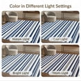 thumbnail image 7 of ODIKA Striped Nautical Navy Ticking Wide Band Alternating Lines Sriped for Queen Size Bedroom, Under Bed, Master Suite, Foldable Easy Care, 7 of 7
