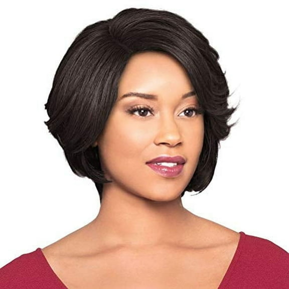 Foxy Silver (Roberta - Heat Resistant Fiber Lace Part Wig in JET BLACK