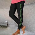 thumbnail image 2 of QATAINLAV St Patricks Day Leggings for Women Casual Stretchy High Waisted Yoga Pants Fashion Shamrock Print Running Leggings Full Length Tight Trousers Dollar Deals Black XL, 2 of 5