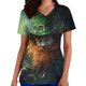 thumbnail image 2 of Xuyuer St Patrick's Day V Neck Shirts for Womens Irish Shamrock Graphic Tee Funny Lucky Heart Printed Short Sleeve Shirts Tops Women's V Neck T Shirts Casual Short Sleeve Summer Tops Loose Fit, 2 of 6