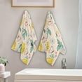 thumbnail image 4 of Dreamtimes Spring Lemon Leaf Hand Towels 2 PCS, Butterfly Daisy Kitchen Towel Ultra Soft and Highly Absorbent,Decorative Fingertip Face Towel for Bathroom Hotel, 28.3"x14.4", 4 of 6