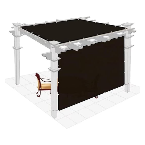 Privacy Screen Sun Shades Outdoor Taped Edge with Grommets Sun-Block Mesh Shade for Pergola,Awning,Patio,Window Cover, 8’ x 10’, Black