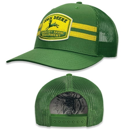 John Deere Baseball Cap Trucker Hat Vintage Baseball Cap Trucker Hat Trademark Patch Chain Stitch Green
