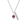 thumbnail image 2 of Delight Jewelry Silvertone 3-D Enamel Basketball Spinner Silvertone Always My Sister Bar Charm Necklace, 23", 2 of 4