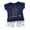 Navy, variant on Hienoo Toddler Girls Clothes Set Short Sleeve Graphic T Shirt Shorts Set Kids Casual Outfit Sets