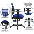thumbnail image 4 of Flash Furniture Nicholas Ergonomic Mid-Back Swivel Office and Gaming Chair, Blue, 4 of 14