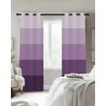 thumbnail image 3 of Fsddascl Purple Ombre Blackout Curtains for Bedroom/Living Room, Thermal Insulated Kitchen Curtains, Modern Abstract Art Farmhouse Striped Grommet Darkening Window Treatment Drapes 52"x45"x2, 3 of 8