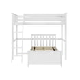 thumbnail image 4 of Max & Lily Solid Wood L-Shaped Bunk Bed Twin over Twin for Kids, White, 4 of 11