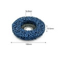 thumbnail image 3 of 100Mm Grind Disc Abrasive Wheel Paint Rust Remover Poly Strip Disc For Angle Grinder Clean Polish Metal Blue Smile Home, 3 of 9
