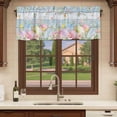 thumbnail image 6 of 2 Pack Valances for Window, Easter Eggs Short Curtains for Kitchen Bedroom Living Room, Spring Daisy Eucalyptus Leaves Light Blue Wood Rod Pocket Small Window Treatment Valance Drapes 60 x 18 Inch, 6 of 8