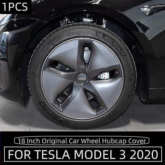 18 Inch For Tesla 3 Hubcap Hight Performance 3 Wheel Cover Replacement Wheel Cap Cover Car Accessories 2022 # Yogu