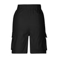 thumbnail image 6 of ZHYou Cargo Shorts for Women Casual Baggy Fit Drawstring Pull On Summer Shorts with Side Flap Pockets,Black,Size XL, 6 of 6