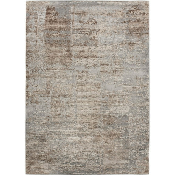 Signature Home Collection 8' X 10' Gray and Brown Contemporary Rectangular Area Throw Rug