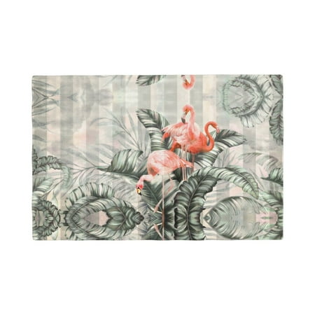 

Placemats Set of 4 / 6 Tropical With Flamingos Placemats for Dining Table Indoor/Outdoors Heat Resistant Washable Placemats 18 x 12