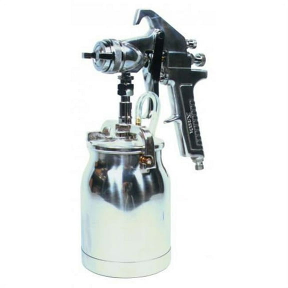 Astro Pneumatic Aoas8S Spray Gun and Cup 1.7Mm Nzl-Silver Handle