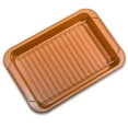 thumbnail image 1 of Roasting Pan with Grid Rack Set Non-Stick Rectangular Dish Cake Bread Baking Mold DIY BBQ Bakeware, 1 of 10