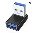 thumbnail image 4 of USB 3.0 A Male Female Connector with 90 Degree Left Right Up Down Angled Design for Various Devices in Office or Home Use, 4 of 6