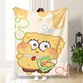 thumbnail image 5 of Manta de franela suave con estampado digital de Bob Esponja, 300 g, 5 of 5