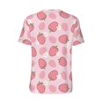 thumbnail image 3 of Rocae Strawberries for Breathable Men's Baseball T-Shirt Fashionable Casual Baseball Jersey, Moisture-wicking Sportswear 3X-Large, 3 of 9