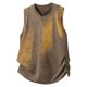 thumbnail image 2 of Ceisia Men's Relaxed Fit Vintage Washed Tie-Dye Sleeveless Tank Top Mini V-Neck Casual Shirt Coffee M Gifts, 2 of 5