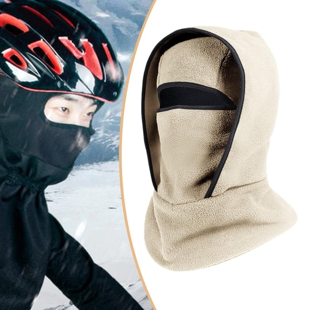 Pasamontañas térmico transpirable para el cuello, pasamontañas con capucha, pasamontañas para esquí, gorro de invierno Caqui