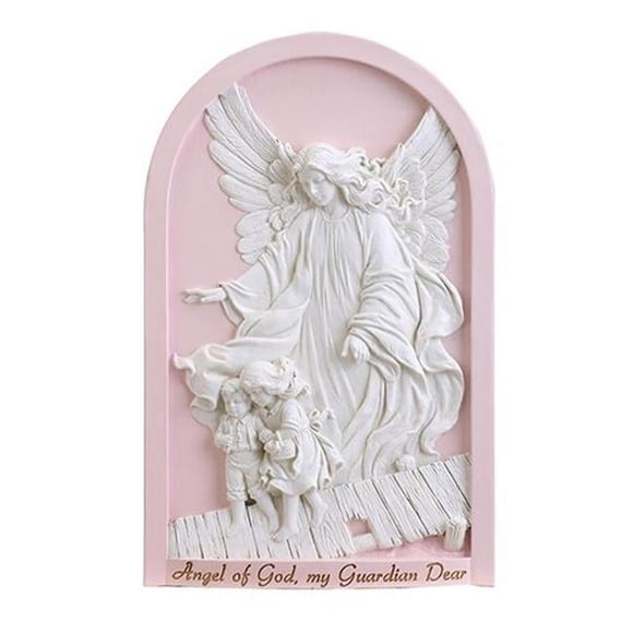 Christian Brands HS130 Plaque Murale Guardian Angel, Fille - Rose