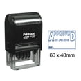 thumbnail image 1 of Printtoo Self Inking Dater Stamp With Approved By Text Date Rubber Stamp Office Stationery-Blue, 1 of 1