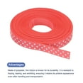 thumbnail image 3 of Uxcell Grosgrain Ribbons with White Dots Ribbon Bow Decoration Crafts Gift Wrapping Wedding Fresh Red 25 Yards 3/8 Inch, 3 of 7