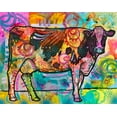 thumbnail image 2 of Dean Russo Collection 18x15 White Modern Wood Framed Museum Art Print Titled - Cow - Mooove Over Rover, 2 of 4