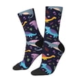 thumbnail image 1 of Balery Cartoon Dinosaur Calcetas Largas con Estampado para Hombre y Mujer – Suaves y Transpirables, Talla Única (US 5-11), 1 of 6