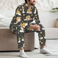 thumbnail image 7 of Disketp Cute Bee Gnome Mens Pajama Set, Soft Warm Long Sleeve Sleepwear, Cozy Button-Down Pjs for Men-Large, 7 of 7