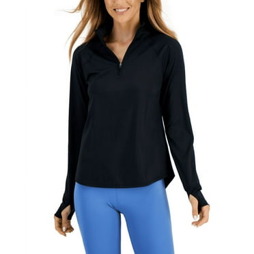 Id Ideology Women's Quarter-Zip Jacket, Black, Small