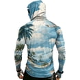 thumbnail image 3 of Palm Tree Print Compression Hoodie for Men UPF 50+ Sun Shirts Quick Dry Sun Protection Slim Fit Hoodie with Face Mask Outdoor Fishing Gear, 3 of 6