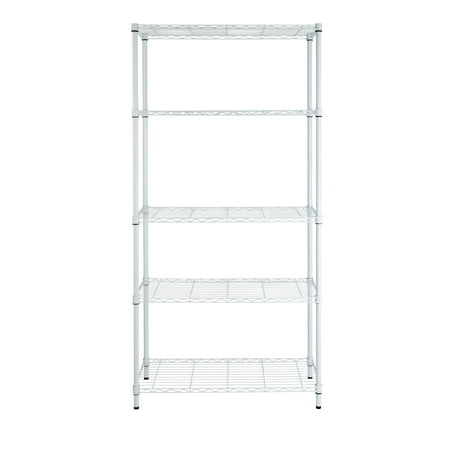 Honey Can Do Garage/Basement 5-Tier Heavy-Duty Adjustable Shelving Unit with 200-lb Shelf Capacity, White