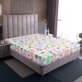 thumbnail image 3 of Erosebridal Cartoon Rabbit Fitted Sheet Set Queen,Colorful Geometric Buffalo Fitted Sheet Queen,Easter Decor,Ultra Soft,3pcs(No Top Sheet), 3 of 6