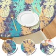 thumbnail image 4 of Round Picnic Table Cloth 100% Waterproof & Oil Proof, Elastic Fitted Table Cover for 36"-44" Round Tables, for Dining, Camping, Outdoor, 4 of 7