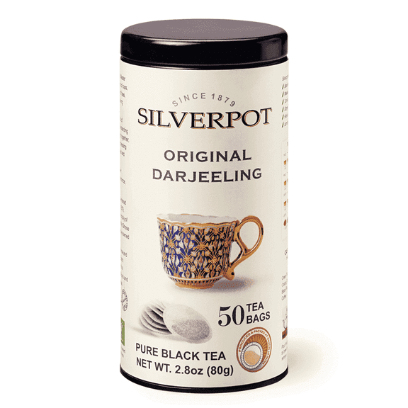Silverpot Darjeeling Tea Bags - 50 Count, Black Tea, Himalayan Single Origin, Caffeinated