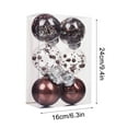 thumbnail image 3 of Beautynvta 60MM Christmas Balls Ornaments Set of 6, Shatterproof Reusable Plastic Christmas Tree Ball Decoration, Hanging Ball Pendant for Xmas Window Outdoor Garden Decor, Coffee, 3 of 3