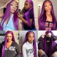 thumbnail image 2 of Hair Bundles HuxoWax Purple Straight Brazilian Virgin Remy, 2 of 5