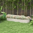 thumbnail image 2 of AsterOutdoor Galvanized Raised Garden Bed Kit, Outdoor Metal Elevated Planter Box with Safety Edging, 2 of 5