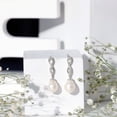 thumbnail image 5 of Rosec Jewels Freshwater Pearl Drop Dangle Earrings for Women (AAA Quality) - Pearl Diamond Earrings - Ready to Gift, 10K White Gold, 5 of 8
