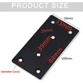 thumbnail image 2 of Placas de unión planas perforadas Placas de fijación de soporte - 5 piezas Soportes planos 100 x 50 x 2 mm Placas de unión para fijación de juntas y reparación de muebles (negro) JAMW Sencillez, 2 of 5