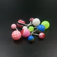 thumbnail image 4 of Jiaroswwei, Stainless Steel Acrylic Barbell Belly Button Body Piercing Rings, 50 piece, 4 of 7