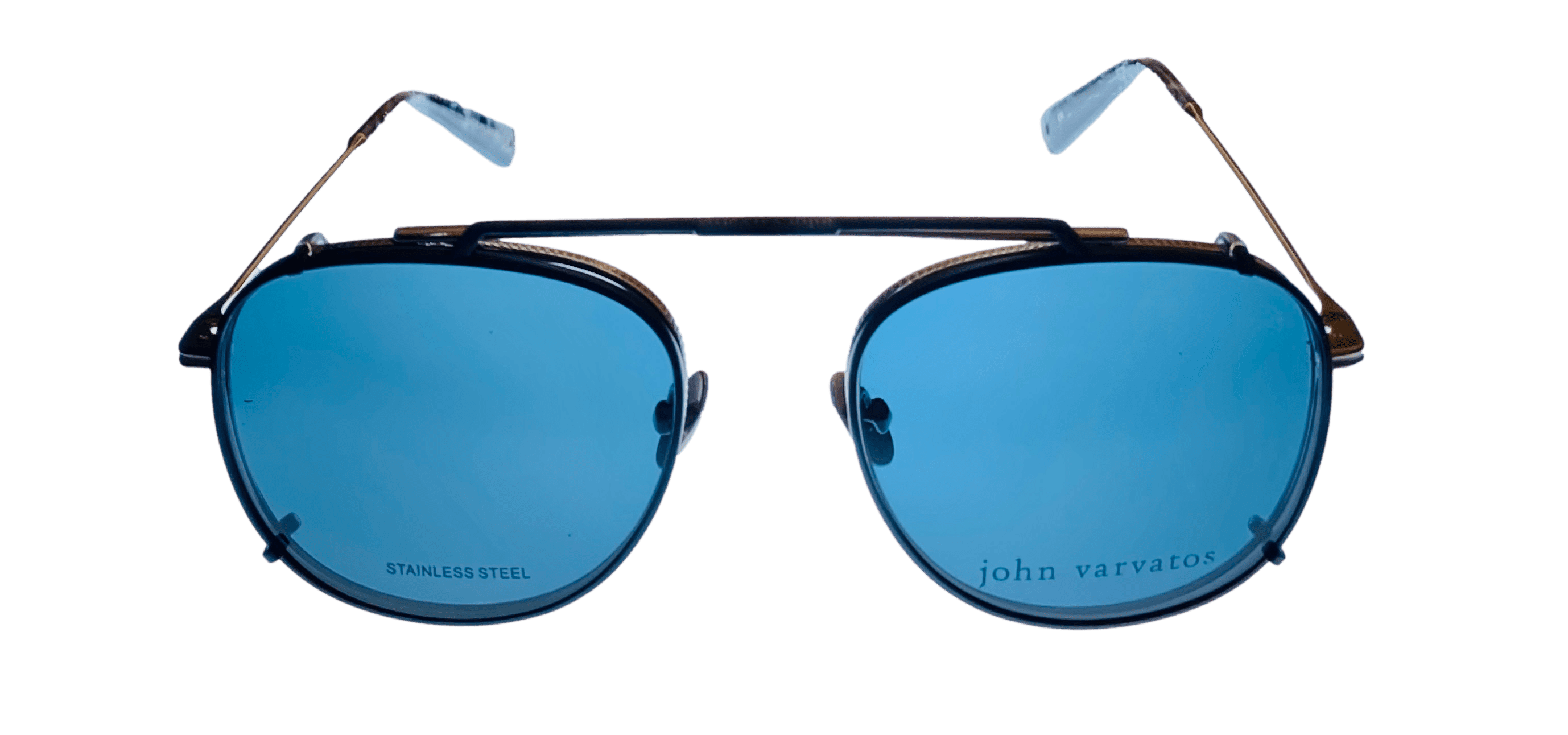 John Varvatos Demo/Grey Clip-On Men's Eyeglasses V176 0SIL 52 Sunglasses