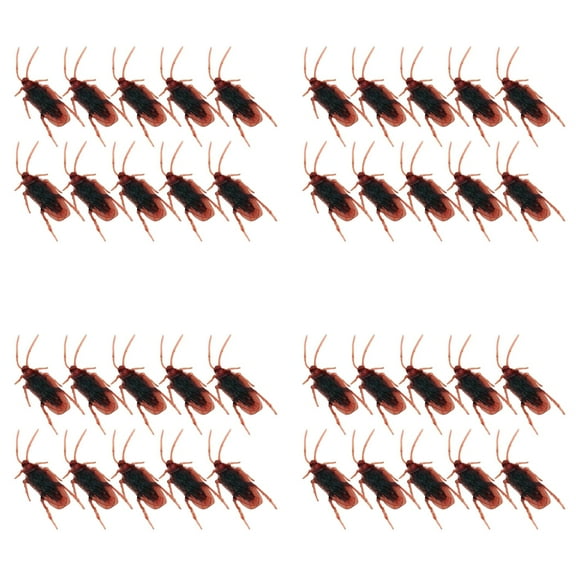 Prank Roaches 10-50PC - Realistic Cockroaches for Jokes & Scares, Lifelike Bugs for Halloween, Christmas Pranks & Trick Toys