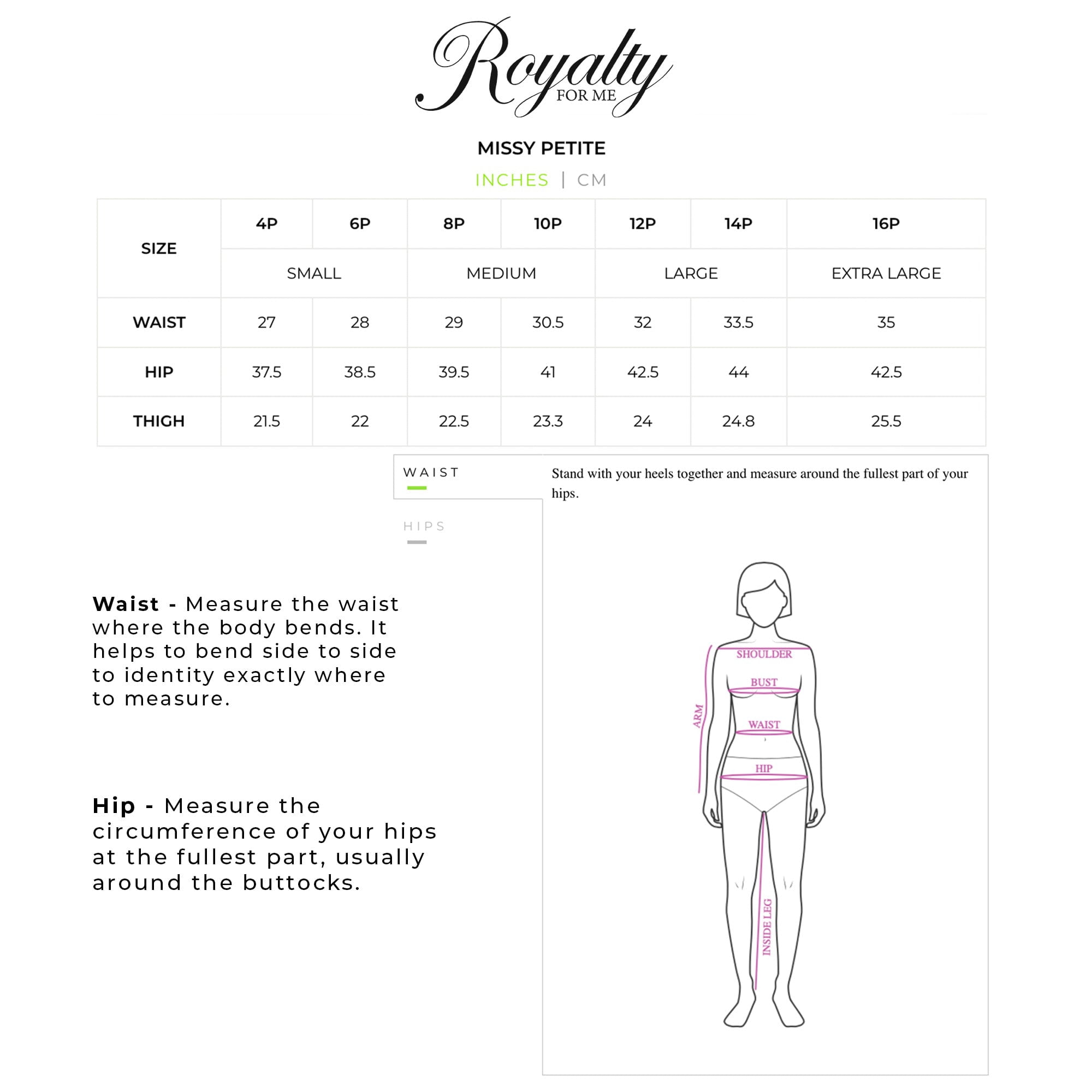 Royalty For Me Women's Petite Tummy Control High Rise Classic Skinny Jean