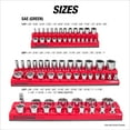 thumbnail image 3 of OEMTools Metric & SAE Magnetic Socket Organizer, 6 Pack Set, Black & Red, 3 of 10
