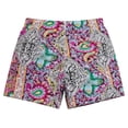 thumbnail image 5 of Gyujnb Women's Boho Printed Shorts, Front Tie Knot High Waist Casual Summer Beach Shorts,Purple, 5 of 5