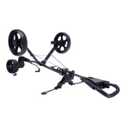 ToppiJoy 3 Wheel Push Pull Golf Cart with Foot Brake, Golf Trolley with Adjustable Straps, One Second to Open & Close, Cup Holder Included (Black)